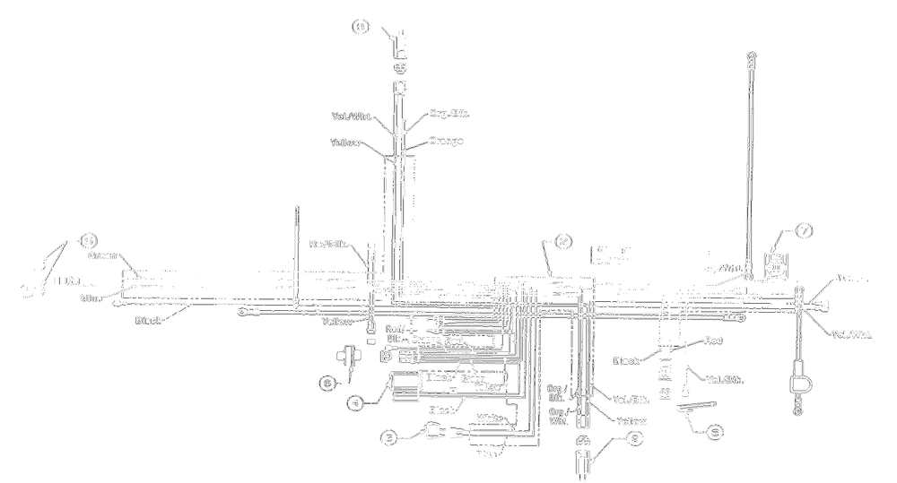 Electrical (Over Head Valve) Diagram and Parts List for 13AM675G062 2001 Yard Machines Lawn Tractor